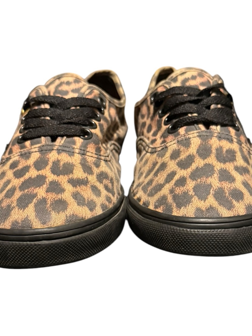 Vans Authentic Lowpro Leopard Women’s Size 7 Brown Skateboard Sneakers - Picture 3 of 9